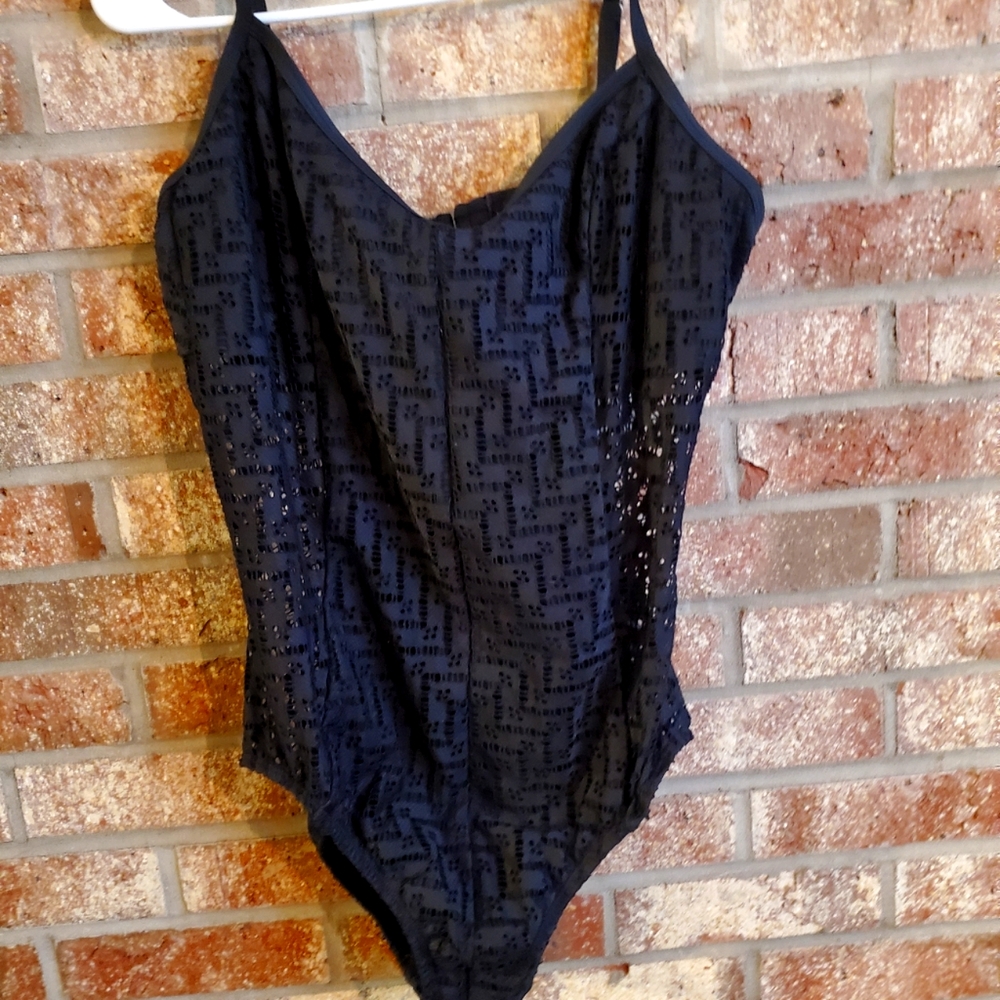 Womens bathing suit lace detail